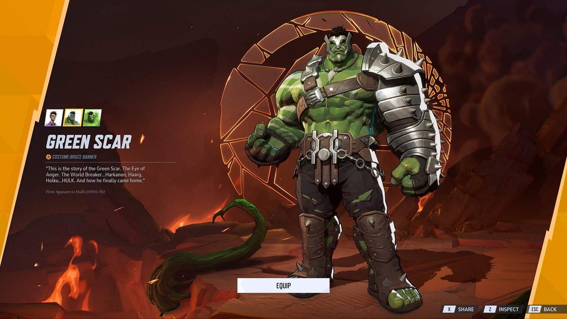 Get the legendary "Green Scar" costume for Bruce Banner from Galacta's Gift event (Image via NetEase Games)